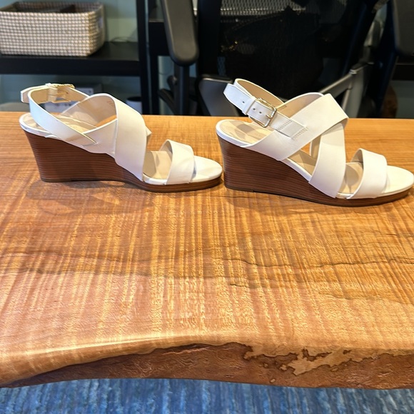 White 3” Heel Women’s Dress Sandals - Picture 2 of 6